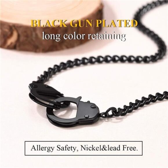 Handcuff Necklace Padlock Pendant Customized Handcuffs Bracelet - Picture 11 of 16